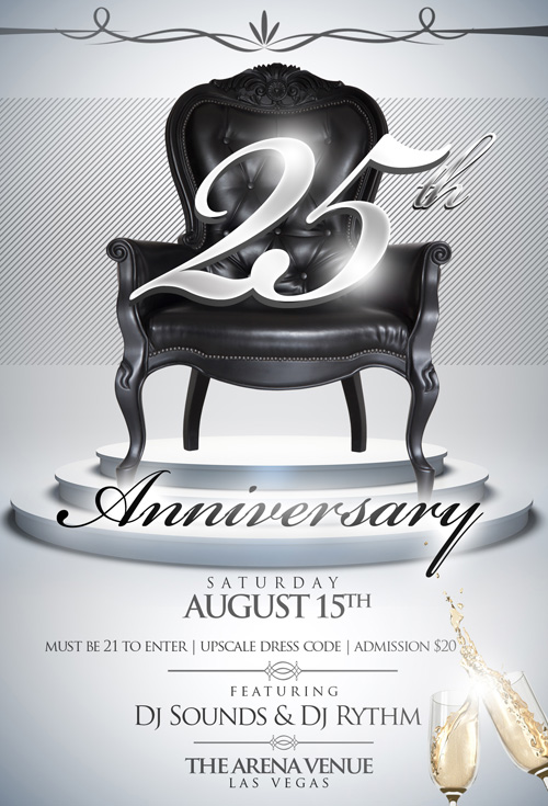 Anniversary Flyer Template PSD