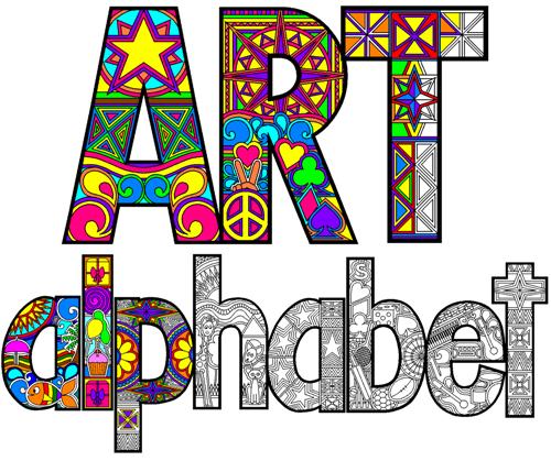 Art Bubble Letters Alphabet