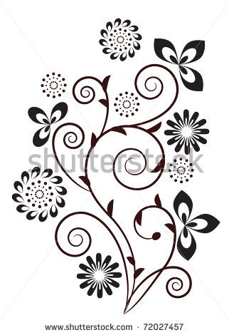 Art Clip Floral Swirl Design