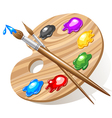 Art Palette with Paint Brush Art Palette with Paint Brush