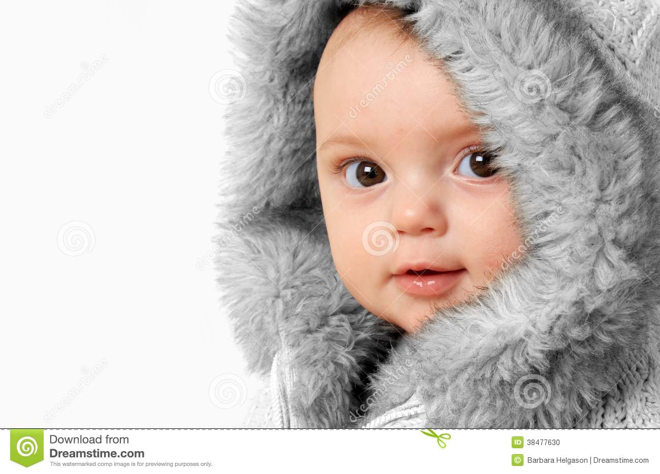 Baby Girl Wearing Winter Coat