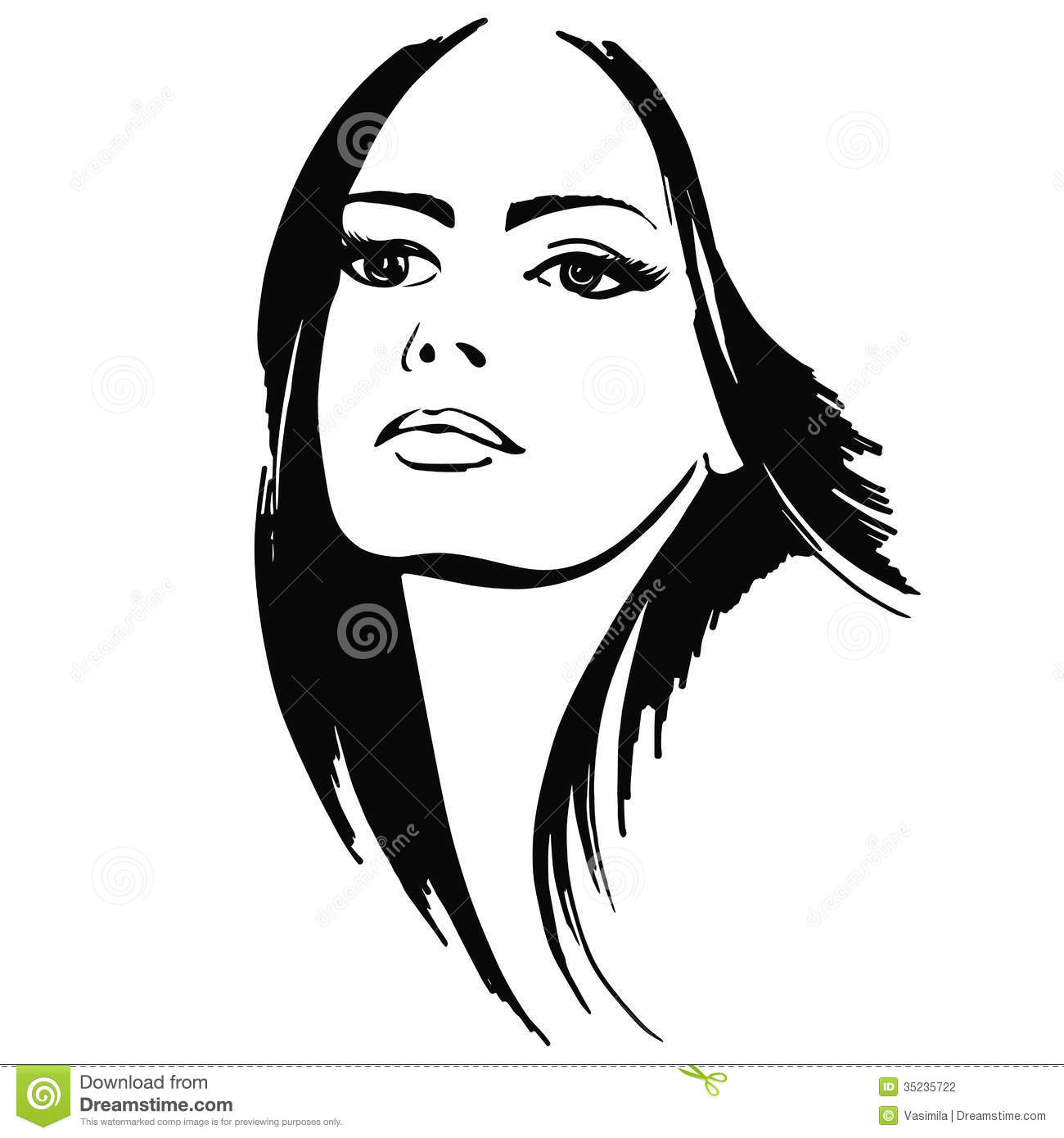 Beautiful Girl Vector Illustration