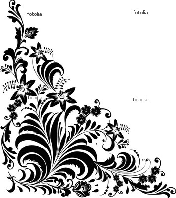 Black and White Corner Border Designs