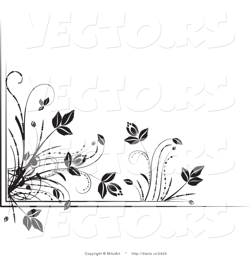 Black and White Corner Borders Black and White Corner Borders