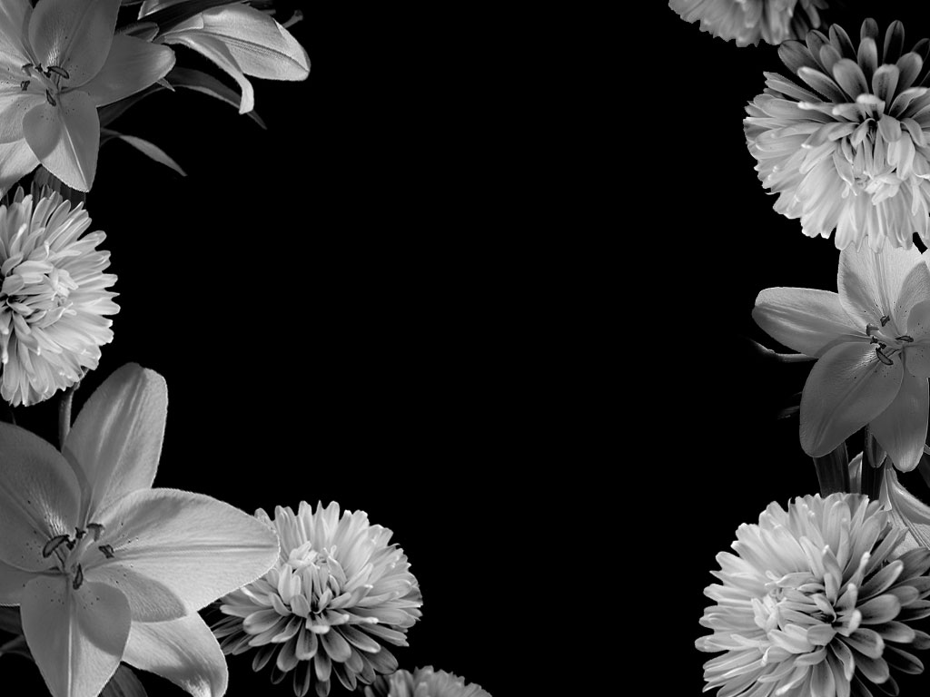 Black and White Flower Design