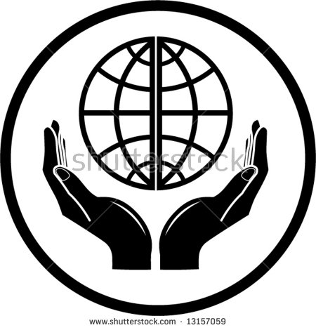 Black and White Globe Logo Black and White Globe Logo