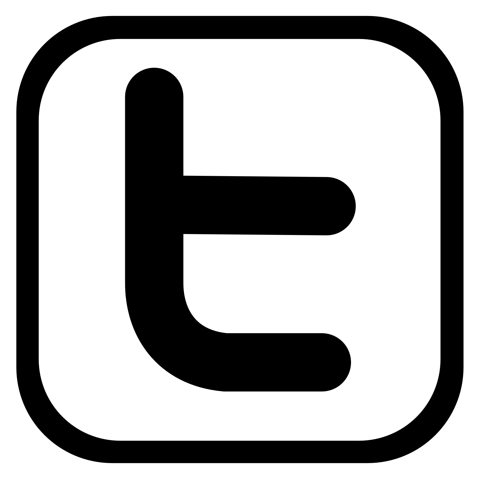 Black and White Twitter Logo Vector