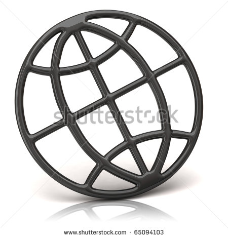 Black Globe Icon Black Globe Icon