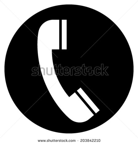 Black Phone Icons Circle Vector