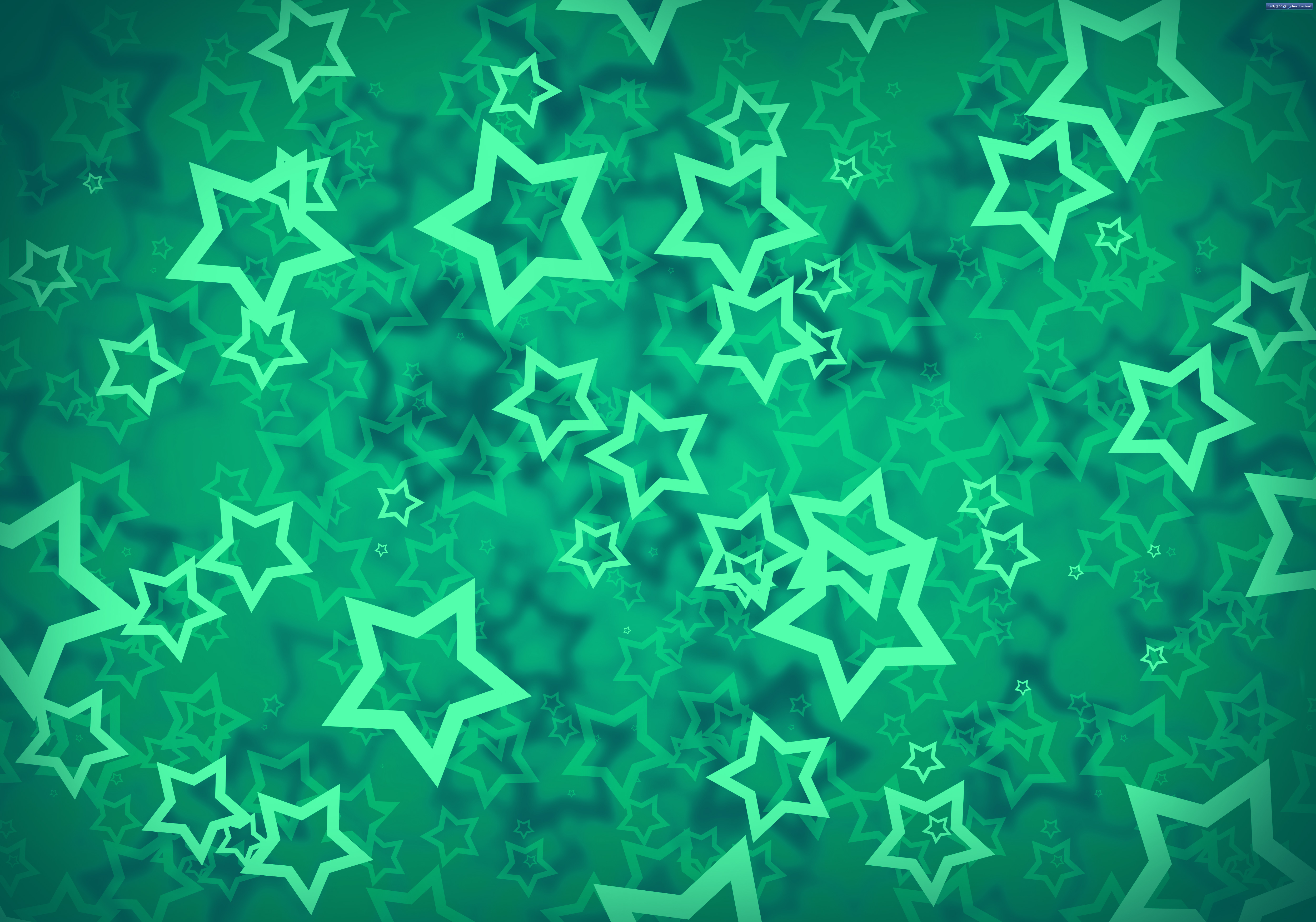 Blue Green Background with Stars Blue Green Background with Stars