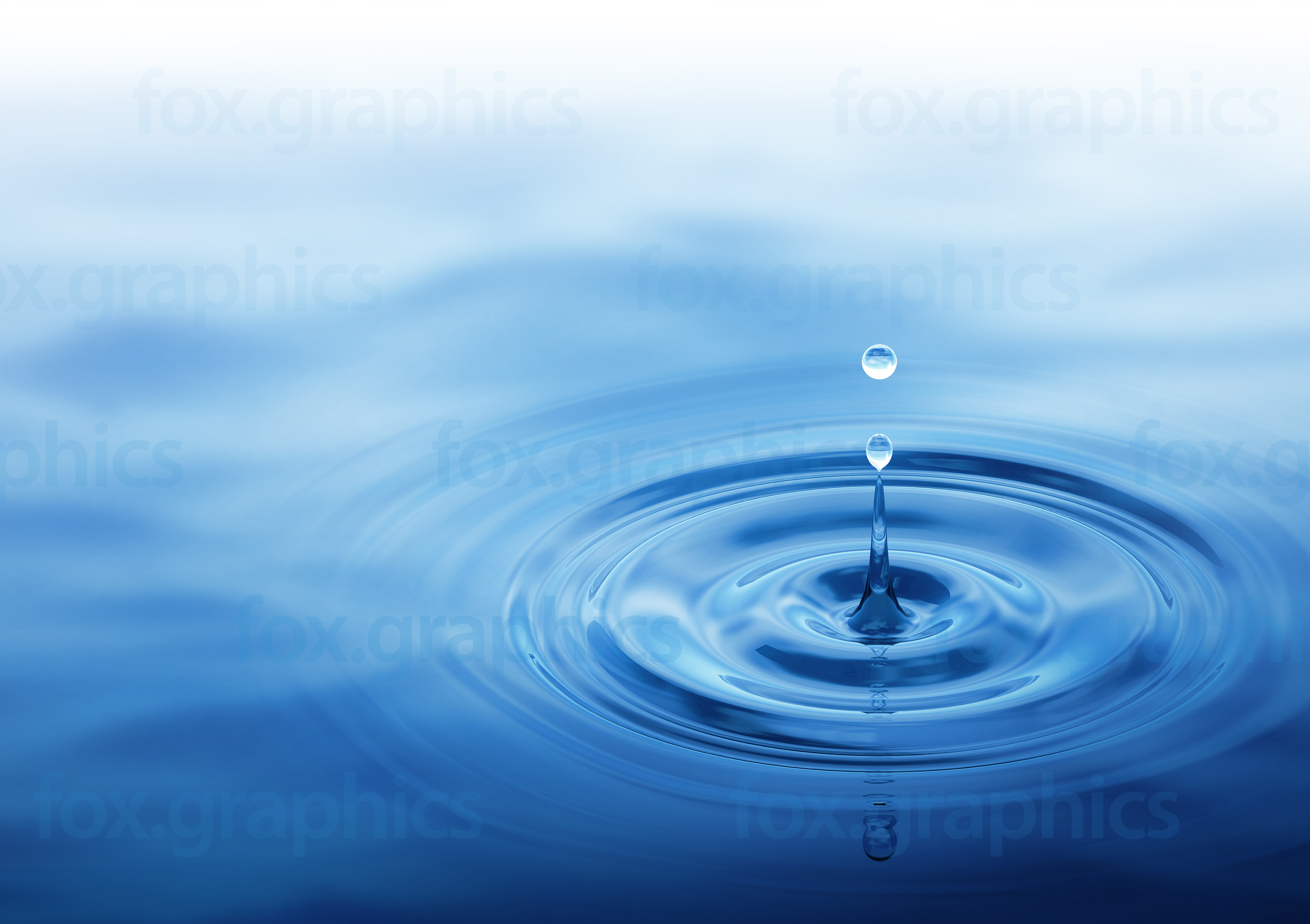 Blue Water Drop Graphic