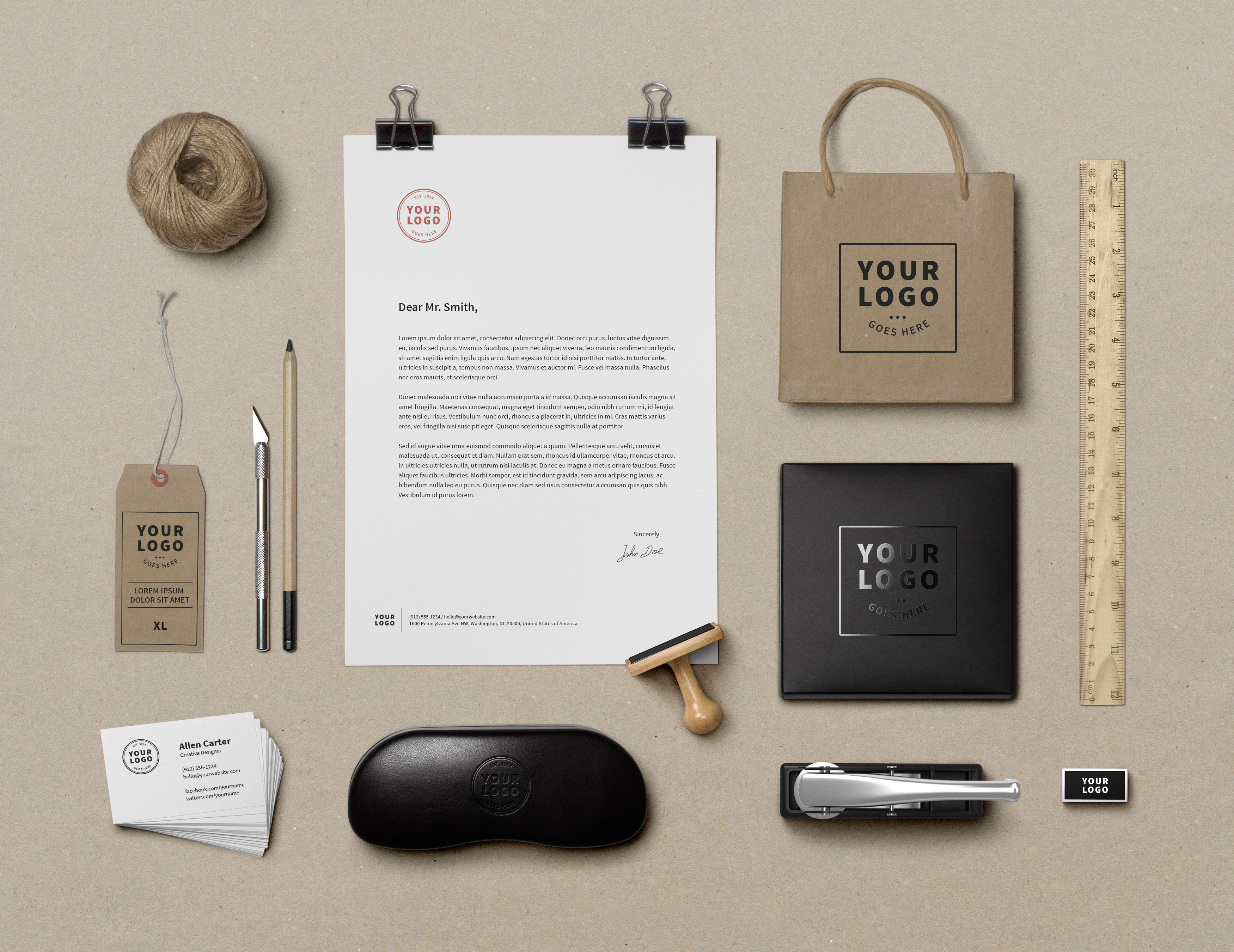Branding Identity Free Mockup PSD Branding Identity Free Mockup PSD