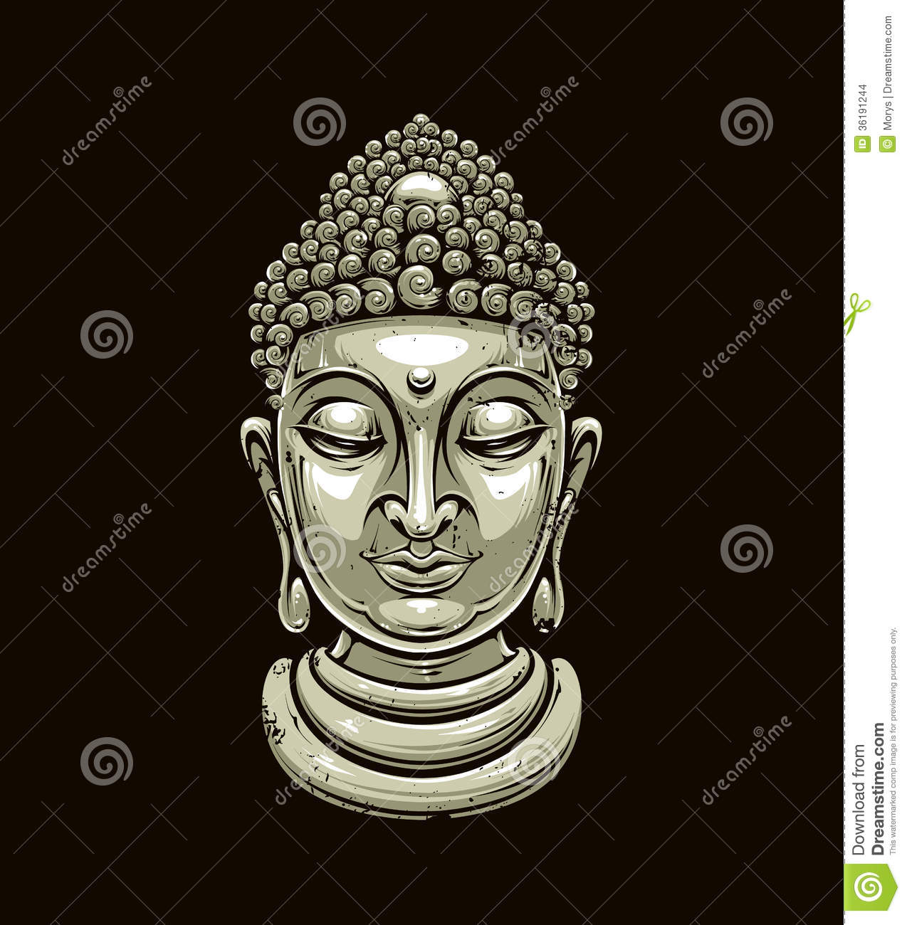 Buddha Head Vector