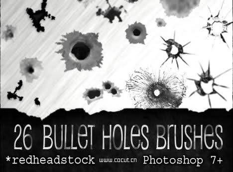 Bullet Hole Brushes Photoshop