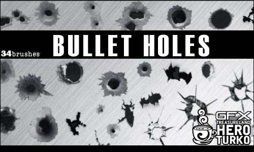 Bullet Hole Brushes Photoshop