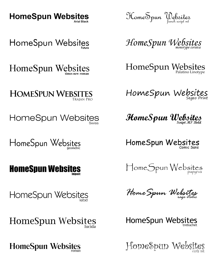 Business Logo Fonts Design