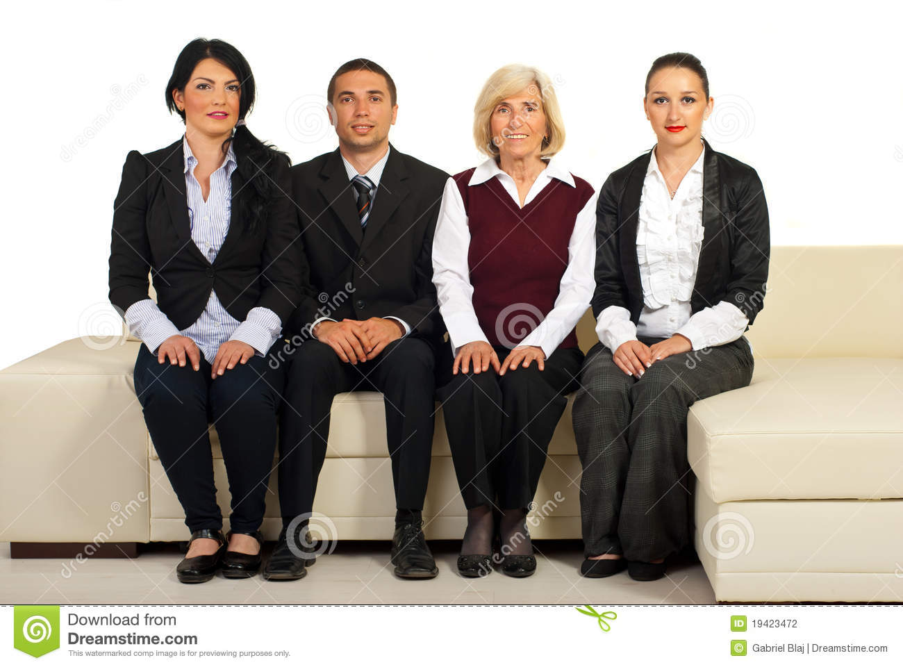 Business Person Sitting On Couch