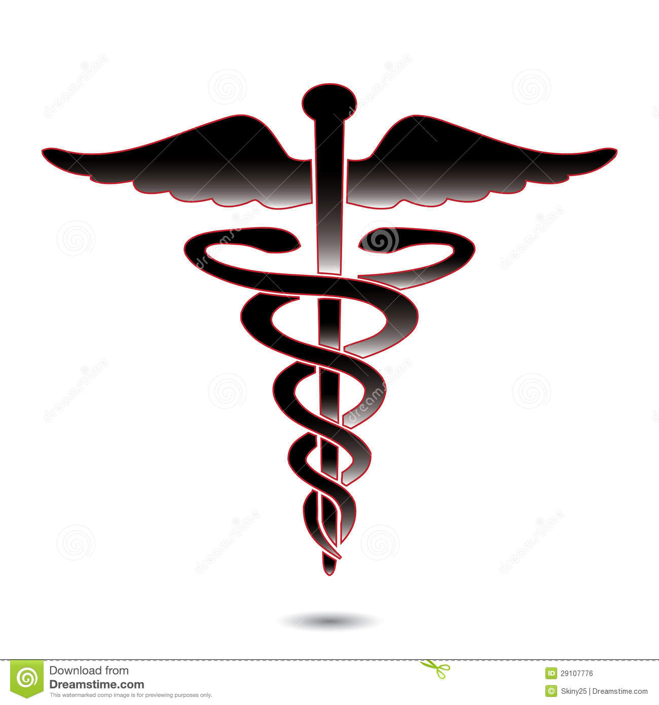 Caduceus Medical Symbol Vector