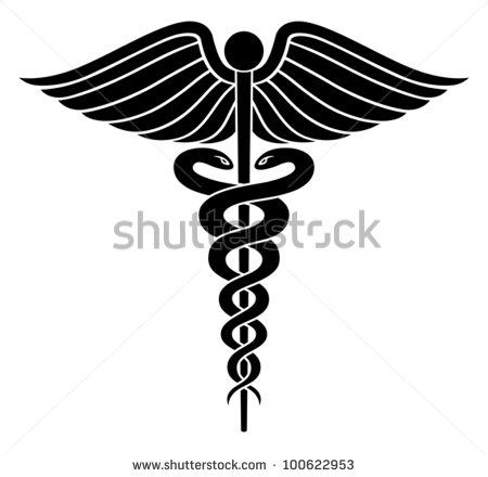 Caduceus Medical Symbol Vector