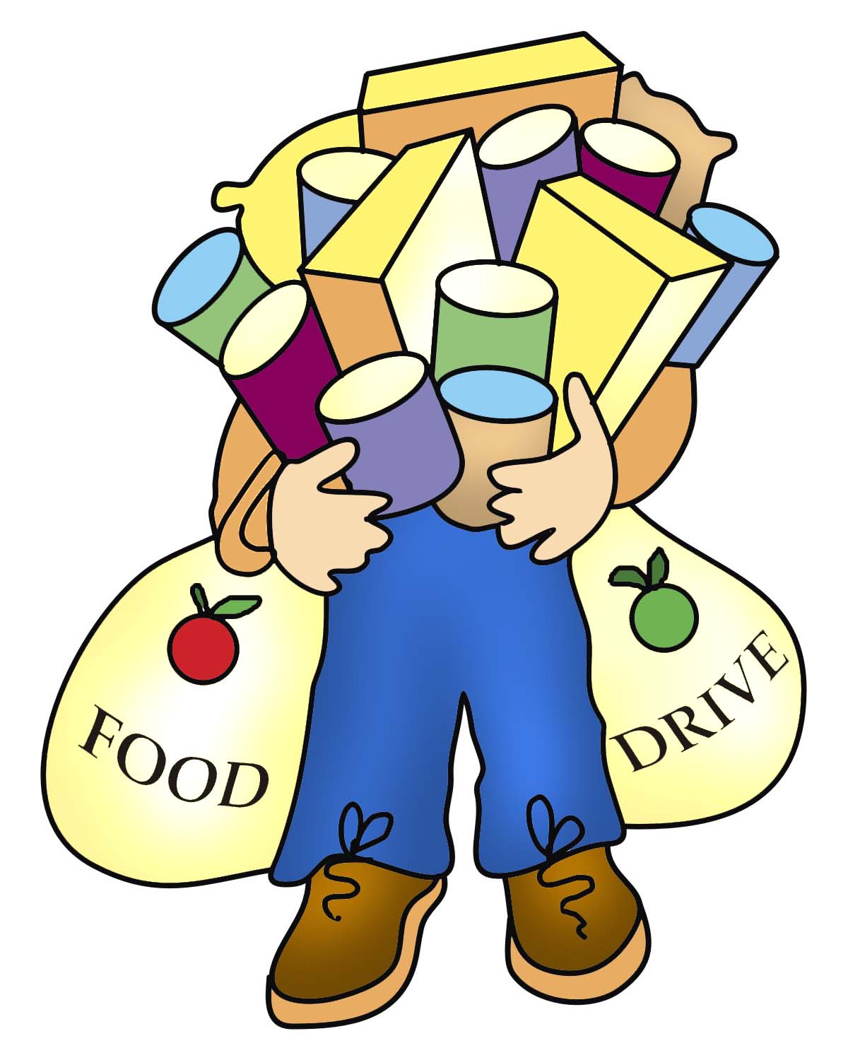 Canned-Food Drive Clip Art