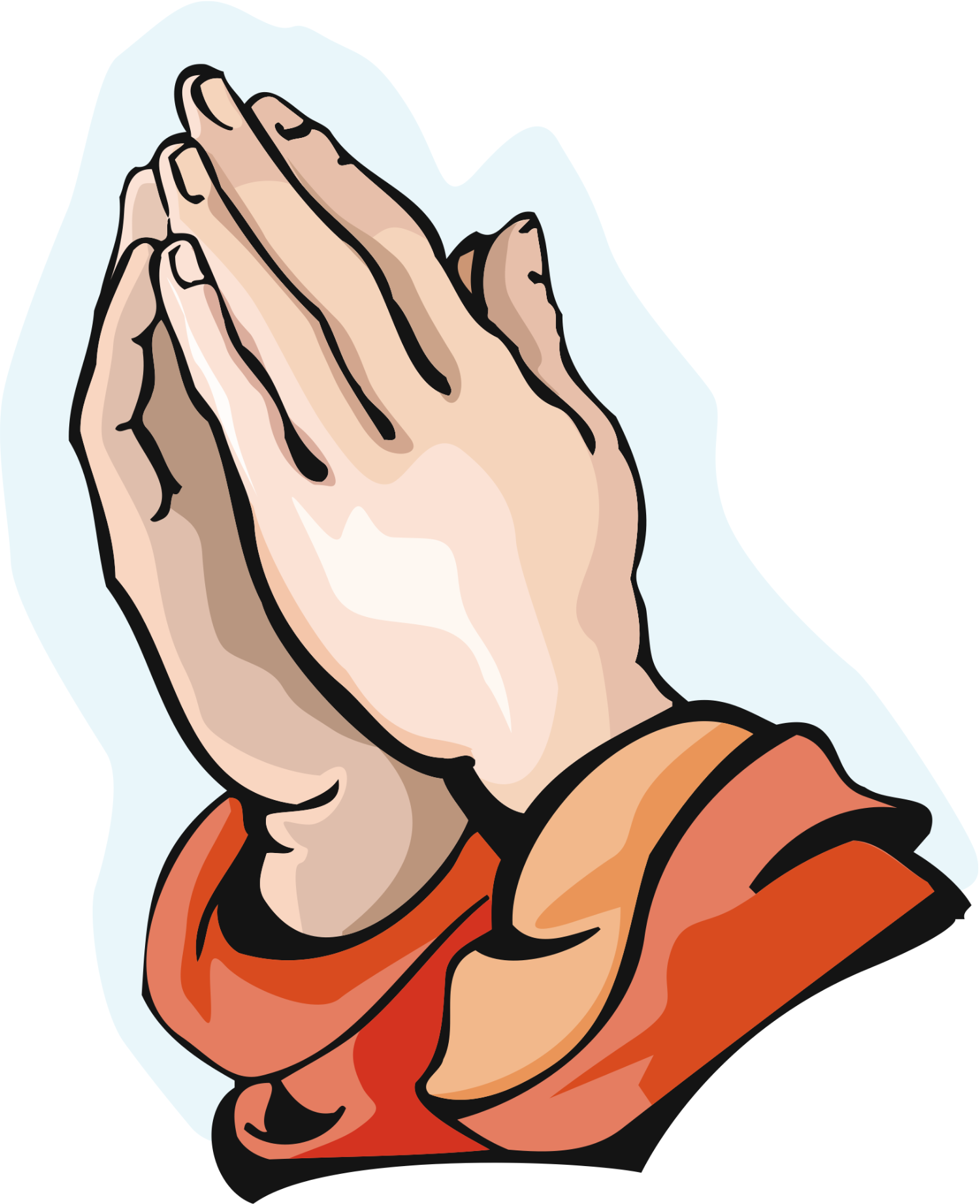 Cartoon Praying Hands