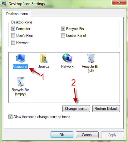 Change My Computer Icon Windows 7