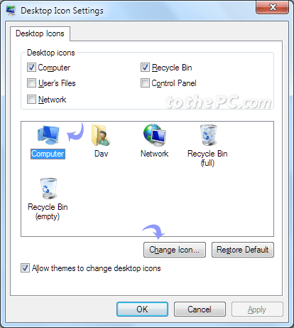 Change My Computer Icon Windows 7