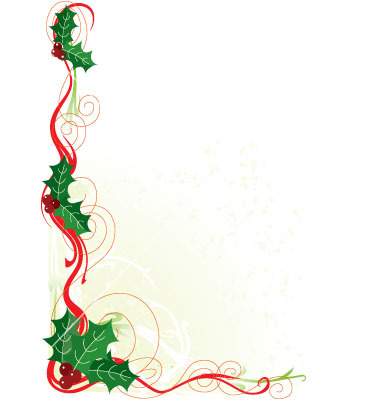 Christmas Holly Border Clip Art