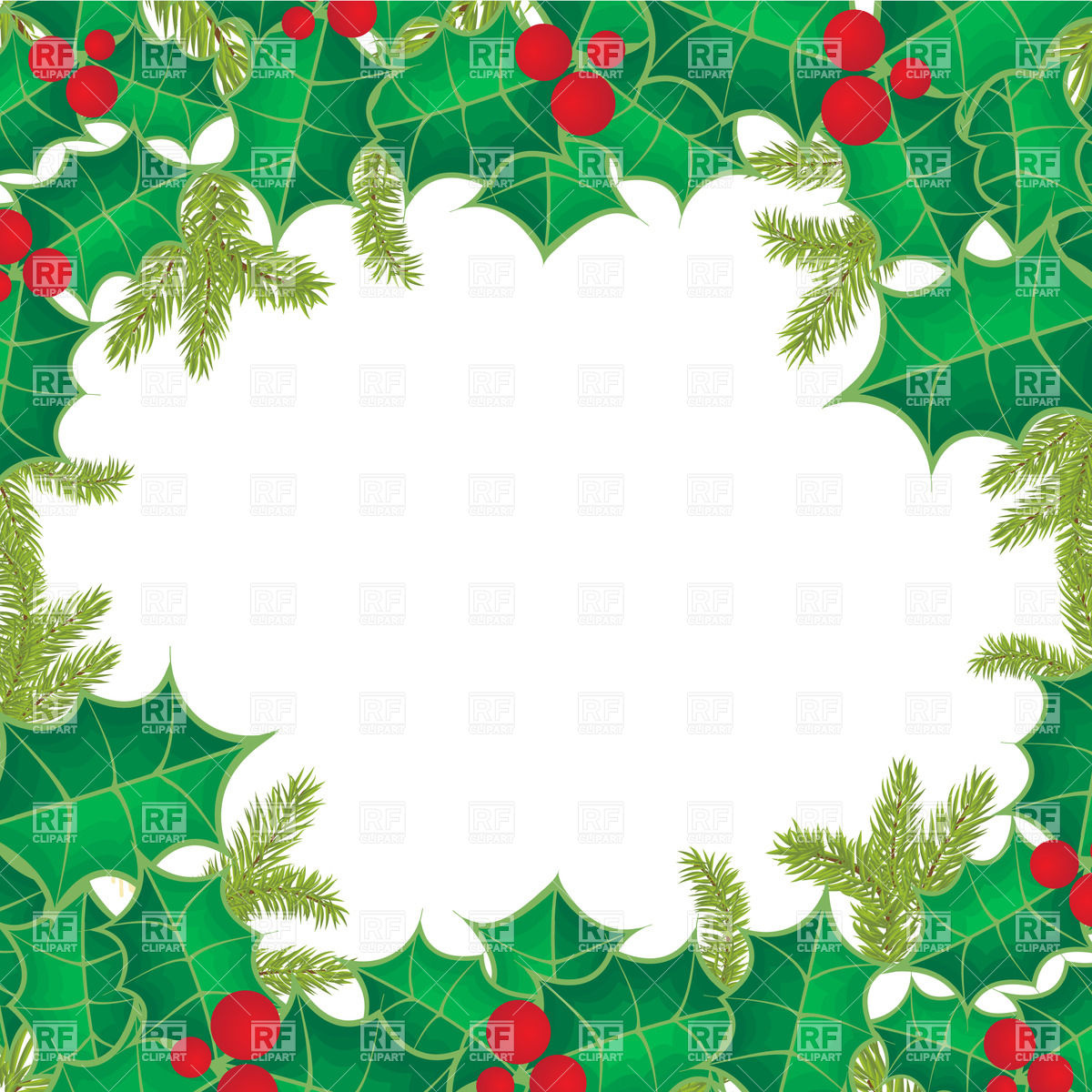 clip art borders holly leaves - photo #4