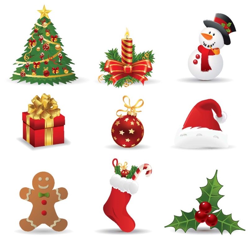 Christmas Icons Clip Art