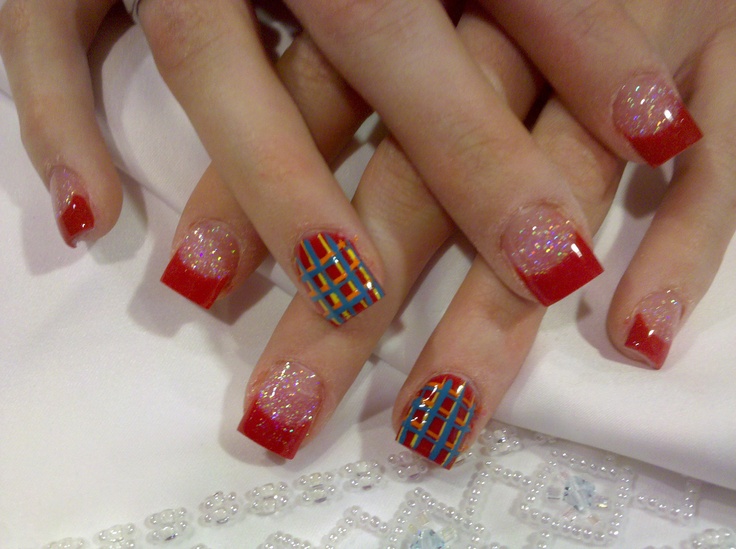 Christmas Plaid Nail Designs