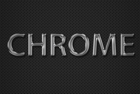 Chrome Text Effect Photoshop