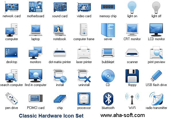 Computer Hardware and Software Icon