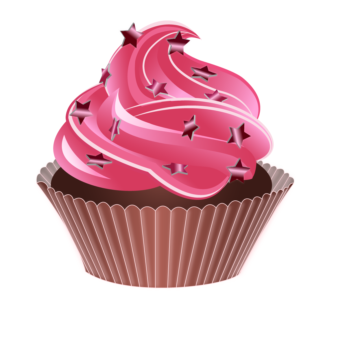 12 Cupcake Vector Png Icon Images - Cupcake Illustrator Tutorial, Black