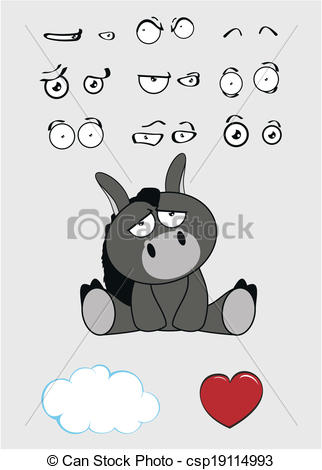 Cute Cartoon Donkey Drawings