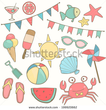 Cute Girly Summer Clip Art