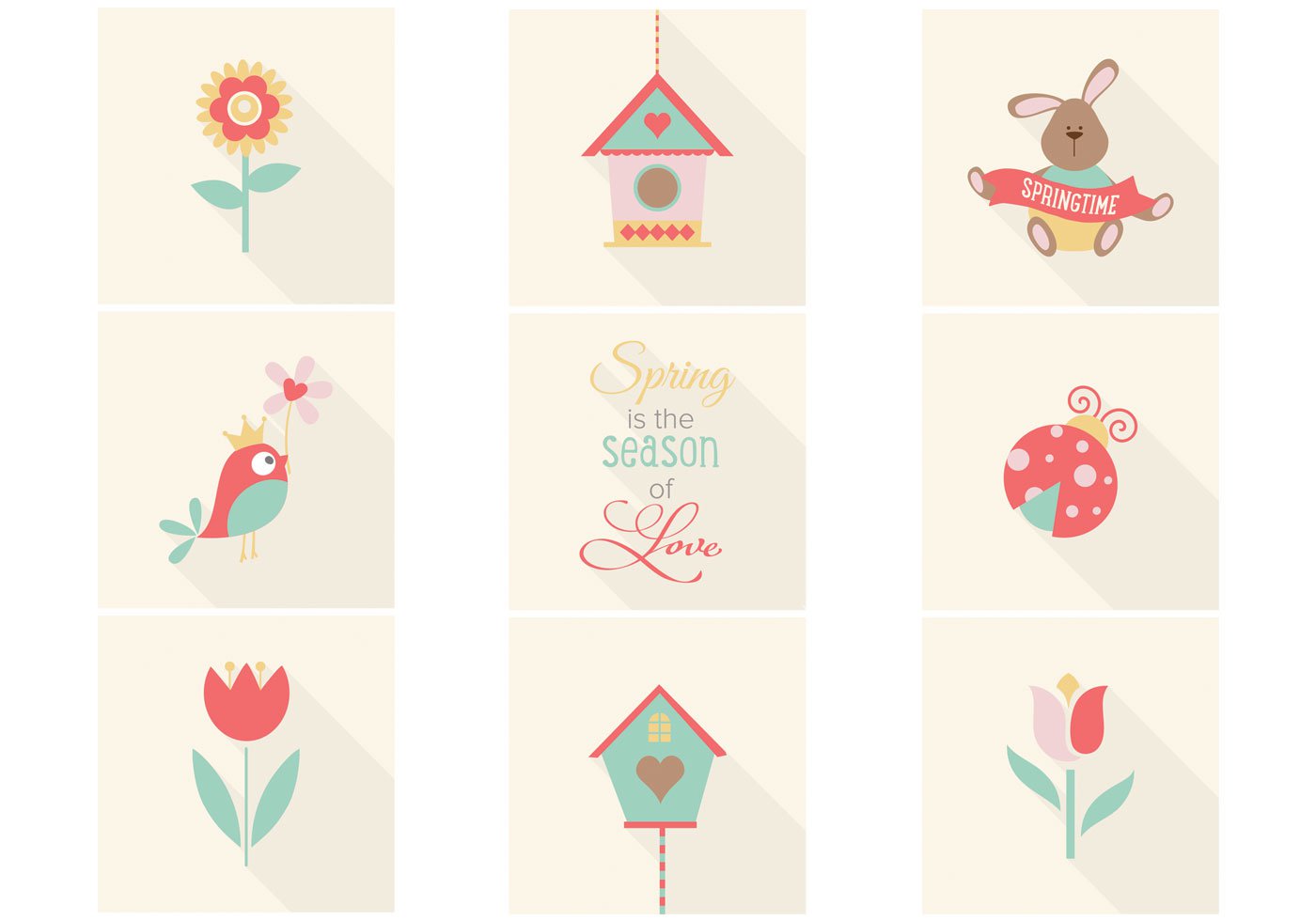 Cute Spring Icons