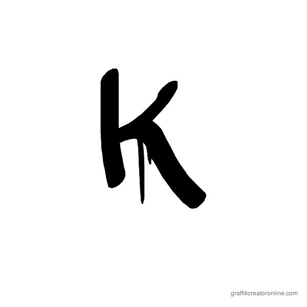 Dripping Graffiti Letter K Dripping Graffiti Letter K