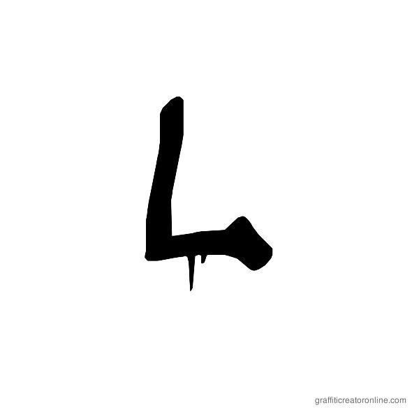 Dripping Graffiti Letter L