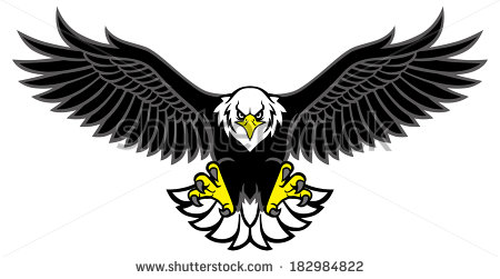 Eagle with Spread Wings Clip Art