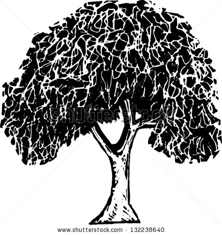 Elm Tree Clip Art Black and White