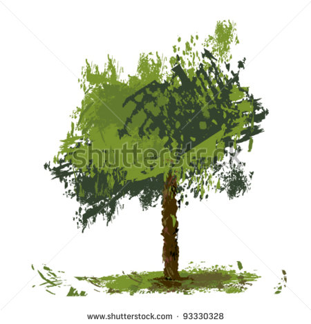 Elm Tree Vector Illustration