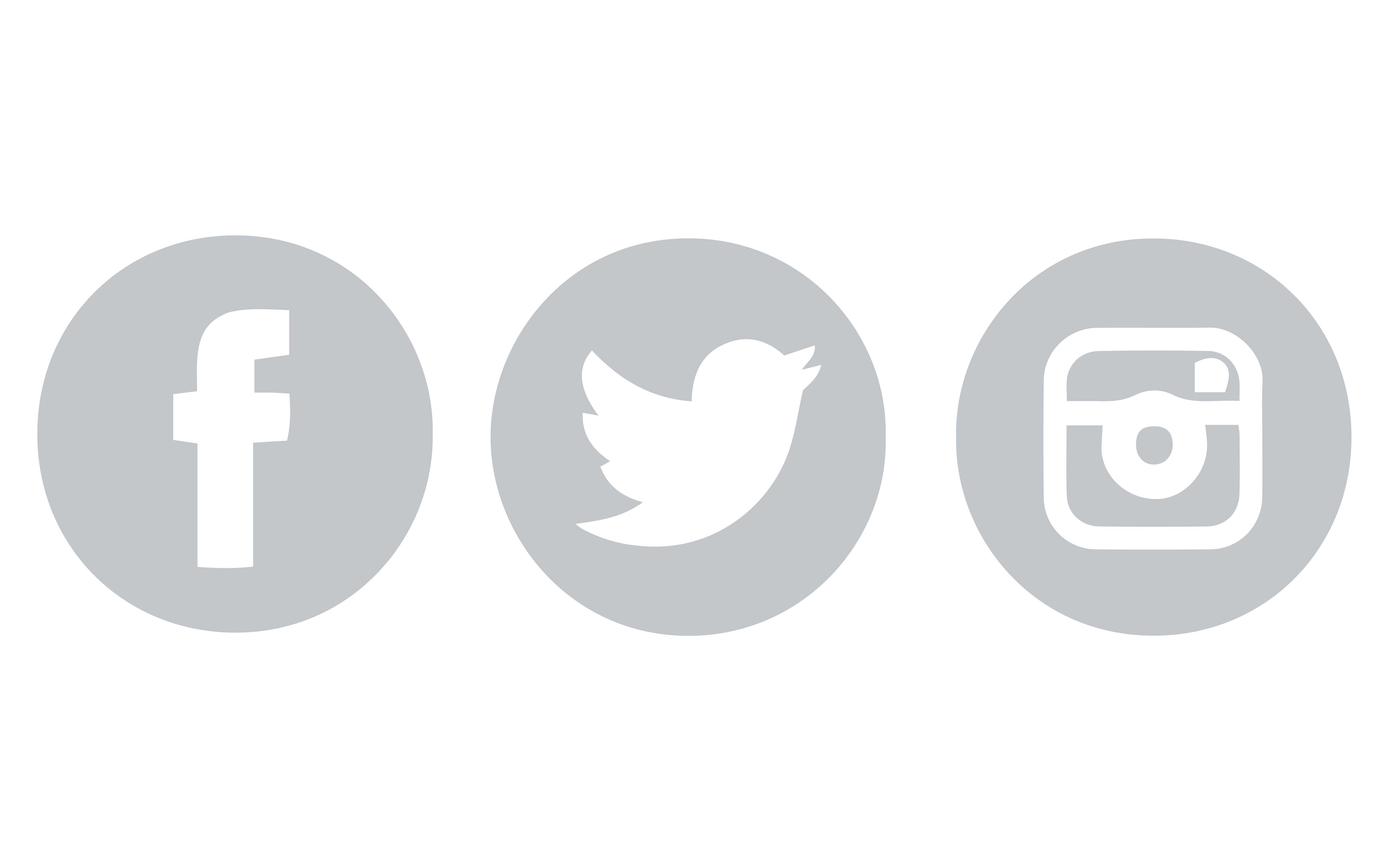 Facebook Twitter Instagram Icons