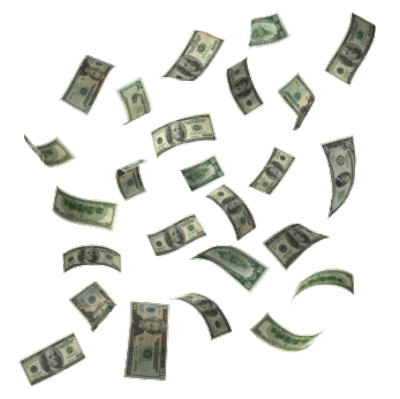 Falling Money Transparent Falling Money Transparent
