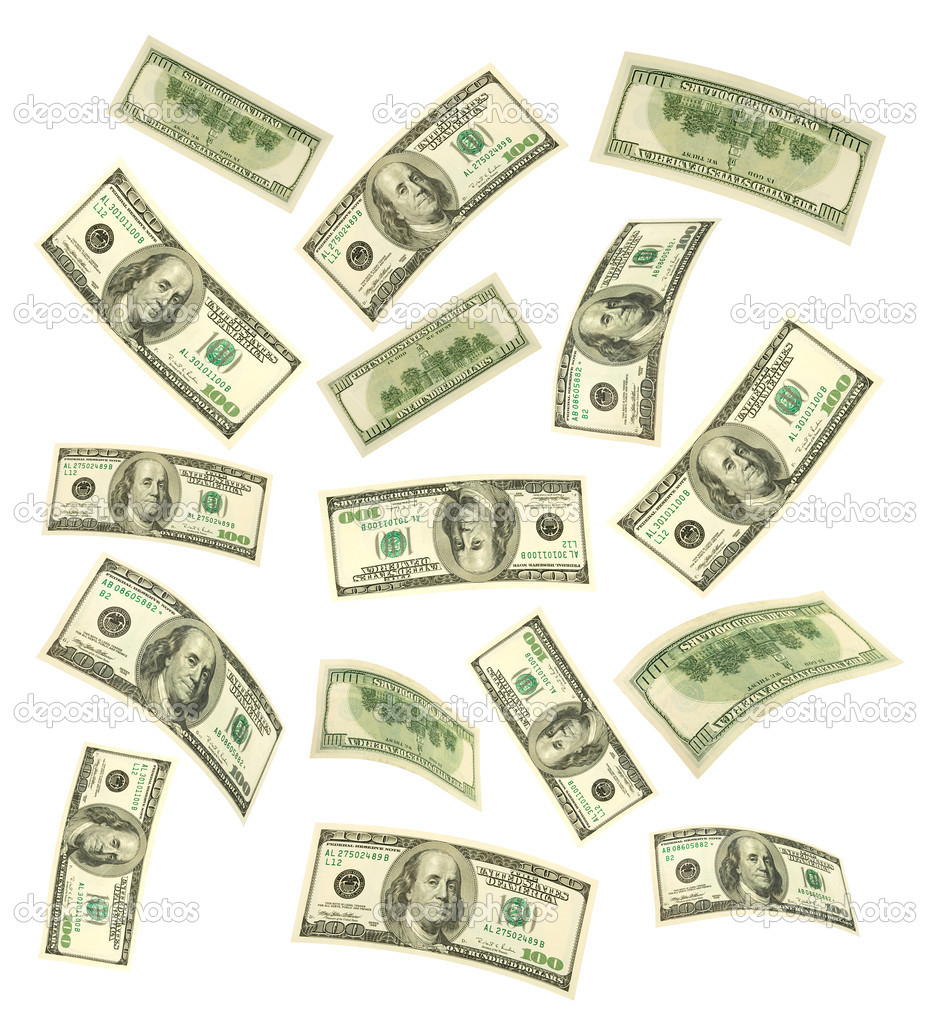 Falling Money Transparent Falling Money Transparent