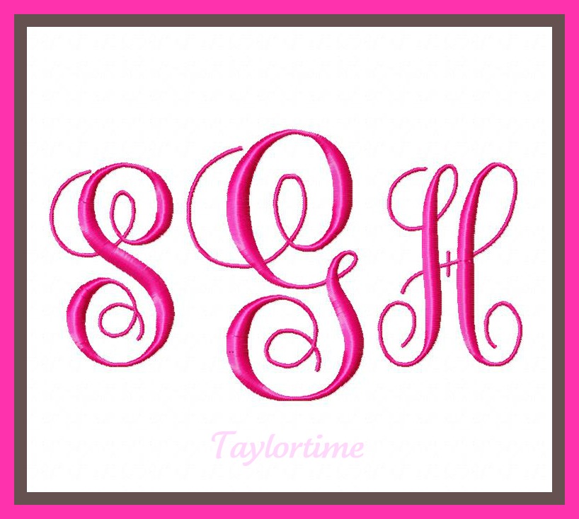 Fancy Script Monogram Font Fancy Script Monogram Font