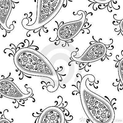 Floral Paisley Swirl Vector