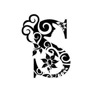 Flower Alphabet Clip Art Black and White Flower Alphabet Clip Art Black and White