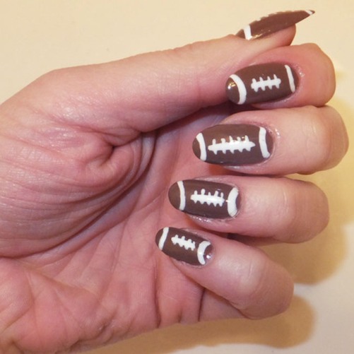 Football Nail Art Design