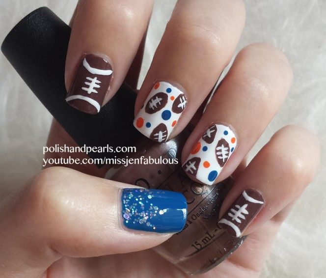 20 Football Nail Designs Images